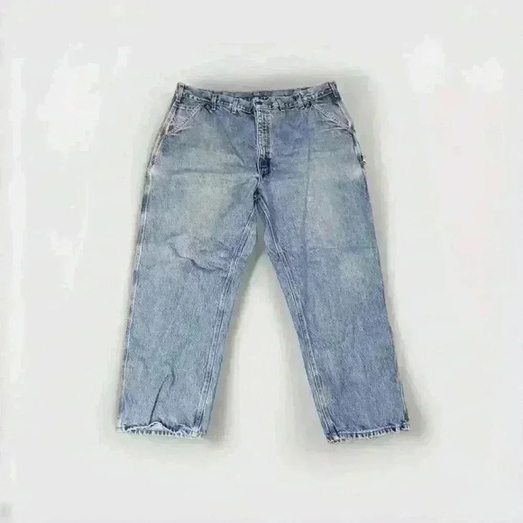 mens carhartt Blue Jeans B237 DST 46x30